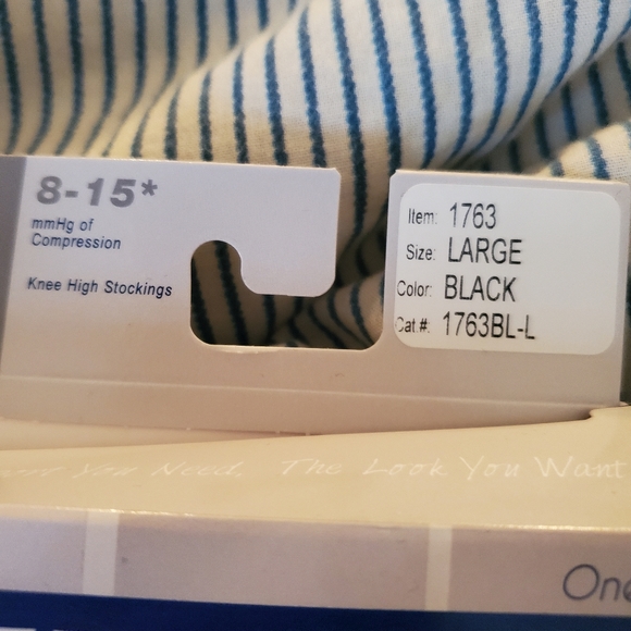 TruForm Compression Socks Leg health lites Knee Highs Compression socks 🖤 Black - Picture 3 of 5